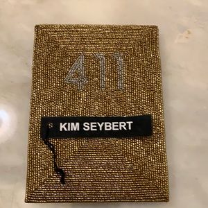 Kim Seybert NEVER used Gold and silver beaded telephone book. Never opened Mint!